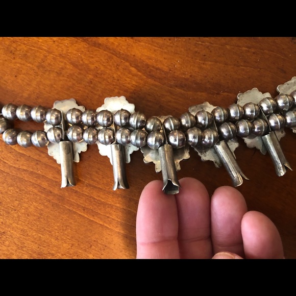 Stunning vintage Zuni squash blossom necklace 🔥 - Picture 7 of 7